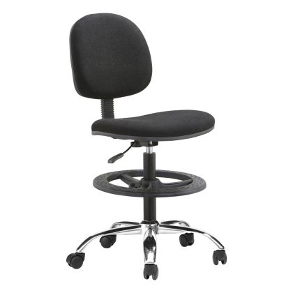 Office chair with footrest Dromen HM1210.01 black fabric - chrome base 48X60X130ВСМ.