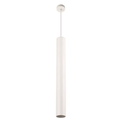 Chandelier aluminum cylinder, single lamp 1XGU10 Max 15W Ø65X300MM white Arte Illumina cylinder