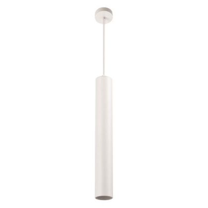 Chandelier aluminum cylinder, single lamp, 1XGU10 Max 15W Ø65X300MM, white, Arte Illumina, cylinder