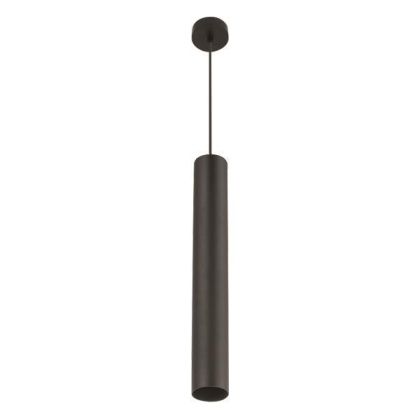 Chandelier aluminum cylinder, single lamp, 1XGU10 Max 15W Ø65X300MM, black Arte Illumina cylinder