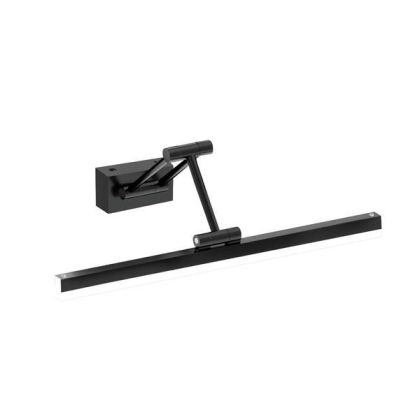 Bathroom chandelier metal-aluminum-acrylic Led 14W 1260LM 3CCT (3000-4000-6000K) 400X55MM (base 80X40MM) IP44 black Arte Illumina Bain