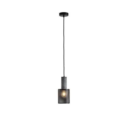 Concrete and metal chandelier, single lamp, 1XΕ27 Max 15W Ø120X1760MM, black, Arte Illumina Scouro