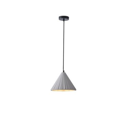 Concrete chandelier, single, 1XΕ27 Max 15W Ø240X1710MM gray, Arte Illumina Platre