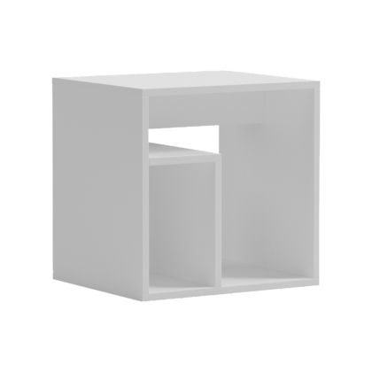 Double side table, white, 40x35x40 cm