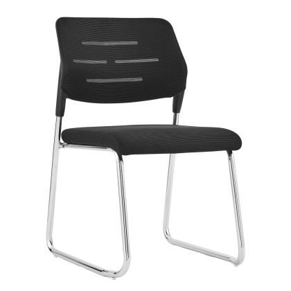 Visitor chair Trabbel HM1211.01 black mesh fabric - metal legs 48X50X82ВСМ.