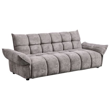 Sofa bed Melu HM3314.01 gray fabric - seat with springs with pocket 240-250X90X85ВСМ.