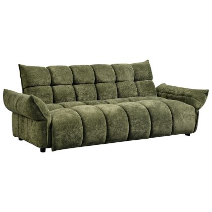 Sofa bed Melu HM3314.03 green fabric - seat with springs with pocket 240-250X90X85ВСМ.