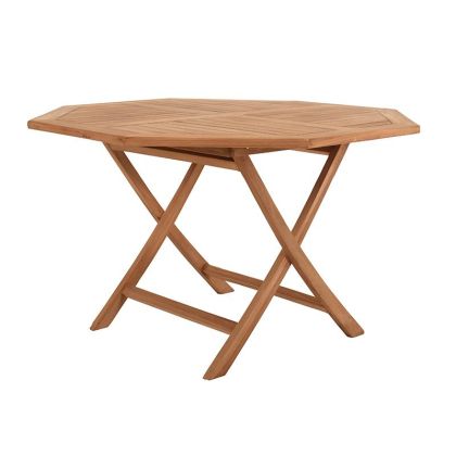 Folding garden table Ocgan Bali solid teak wood, natural color 120X75CM