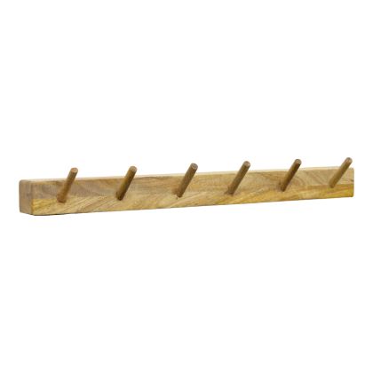 Hokkie wall hanger made of solid acacia wood in a natural shade 60x11x10cm