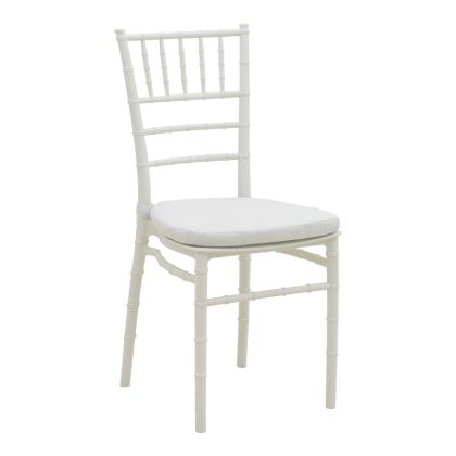 Стол Tiffany I с възглавница от полипропилен в бял цвят 39.5x46.5x87см