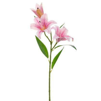 Pink lily stem X3 70 cm with UV protection