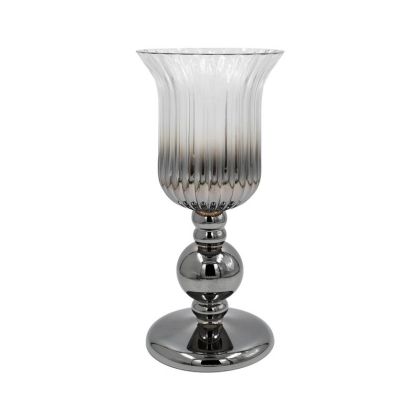 Glass vase FL1320 silver color 16X35CM