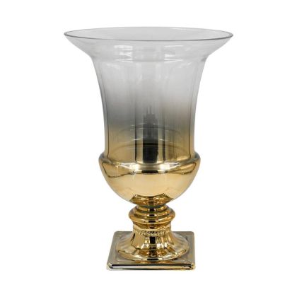 Glass vase FL1633 gold-silver color 20X27CM