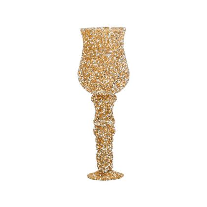 Glass vase Mosaic gold color 14X40CM