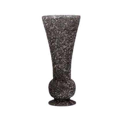 Glass vase Mosaic gray color 15X35CM