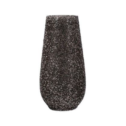 Glass vase Mosaic gray color 18X36CM