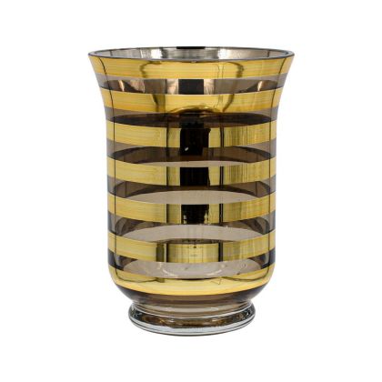 Glass decorative vase FL1420 gold color 15X20CM