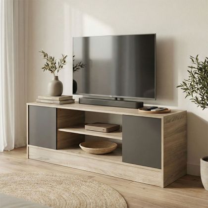 TV cabinet Sasa, sonoma-anthracite color, 120x35x41.5 cm