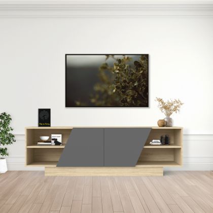 TV cabinet Stevie sonoma-anthracite 160x40x50cm