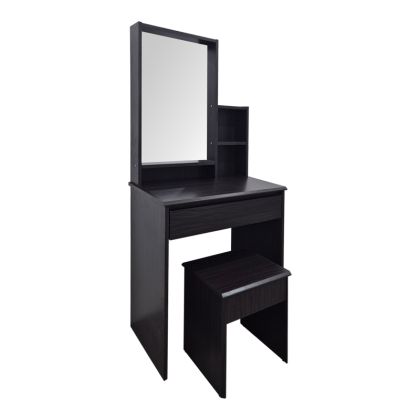 Dressing table Larnia with mirror and stool wenge 65x40x142cm