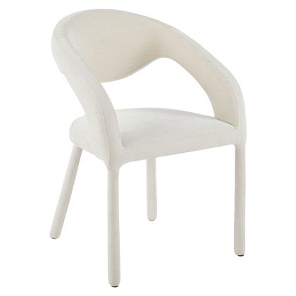 DINING CHAIR OFILIA HM18363.02 ECRU LINEN FABRIC 58X54.5X85.5HCM