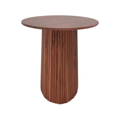 Tully dining table, solid acacia wood, walnut, diameter 50x75 cm