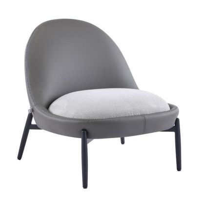 Armchair FL829 gray color with metal legs 74X84X80CM
