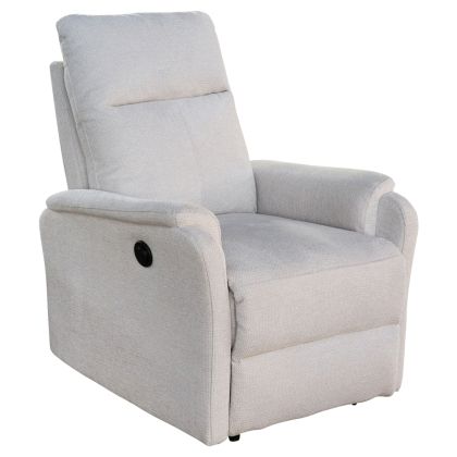 RELAX ARMCHAIR WITH ELECTRICAL BACKREST ADJUSTMENT SYNTHIA HM3309.01 BEIGE FABRIC 75X87X102CM.