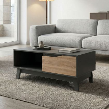 Judas coffee table in anthracite-sonoma 90x45x38.5 cm