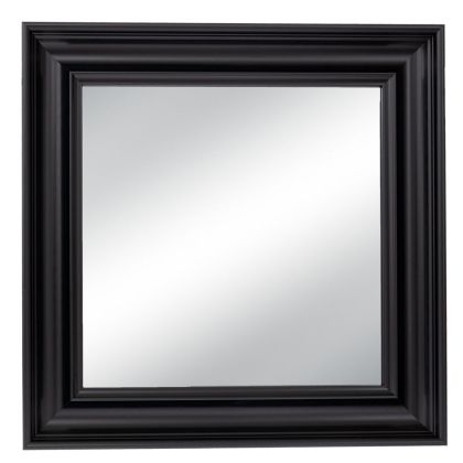 Черно пластмасово квадратно огледало (с дървен ефект) 60X60 см