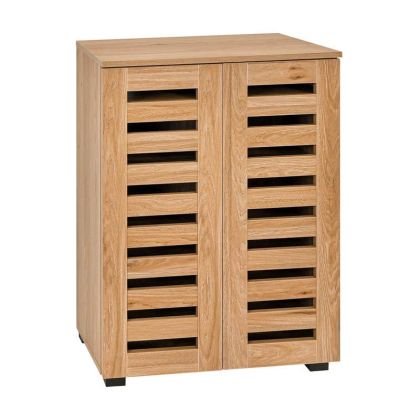 Шкаф за обувки с колелца Vento с 4 рафта, цвят дъб, 60X33X87 см
