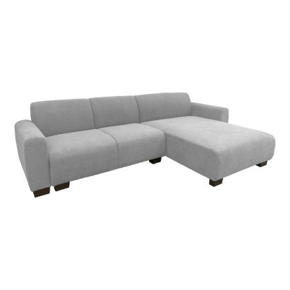 Corner sofa with a reversible corner Erros with fabric in light gray color 287x161x71cm