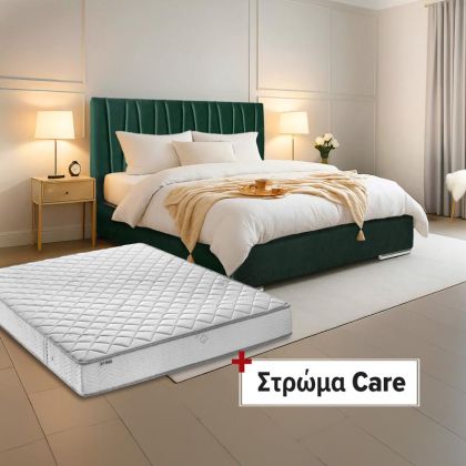 2 части легло Palermo зелен цвят + матрак Care 160X200
