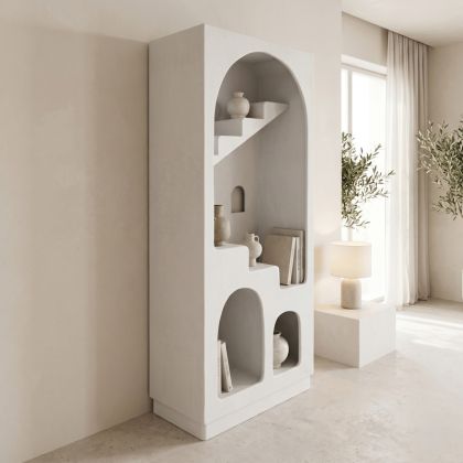Boolten Mdf white bookcase 80X38X190 cm
