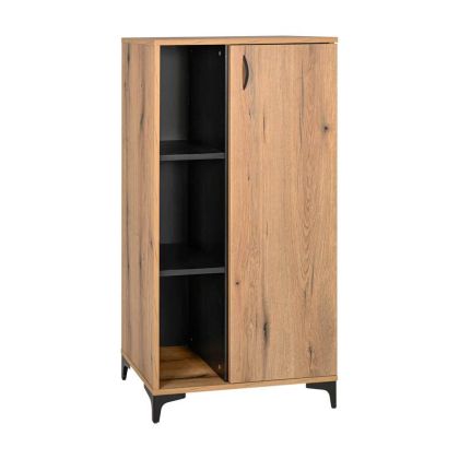 Витрина Alba Artisan дъб - черен 68X40X134СМ