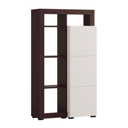 Argyll 1K1V Op 138 display cabinet with dark oak Taylor 77X35X138CM