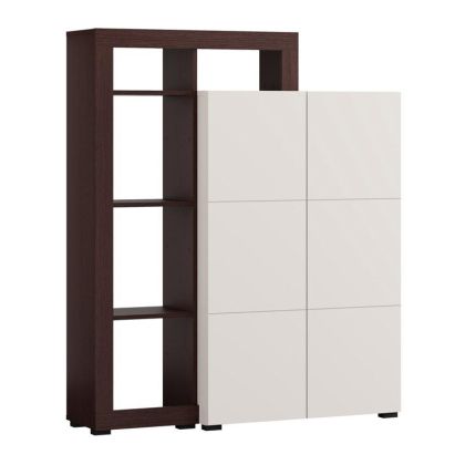 Argyll 2K2V Op 138 display cabinet with dark oak color Tailor 116X35X138CM