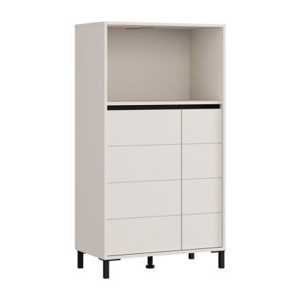 Showcase Marron 2K2V Pop 135 cashmere-black matte 74X40X135CM