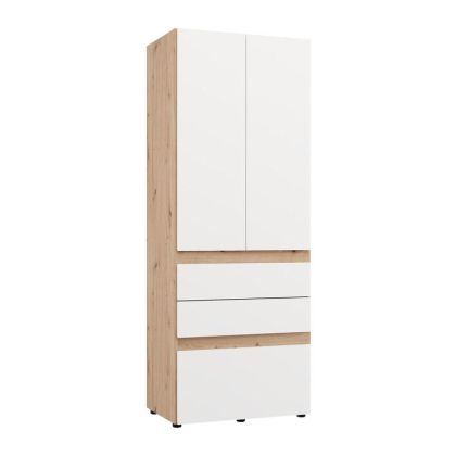 Гардероб Arderin 2K3F H207 артисан дъб-бял 79X52X208СМ
