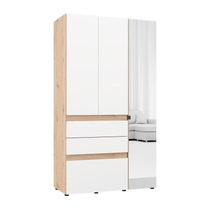 Wardrobe Arderin 3K3F1O H207 artisan oak-white 117X52X208CM
