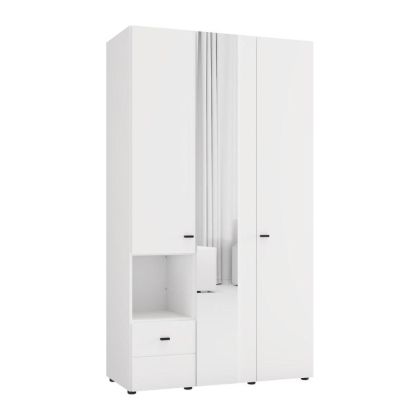 Wardrobe Campsie 3K1F1O H207 color white 118X52X208CM