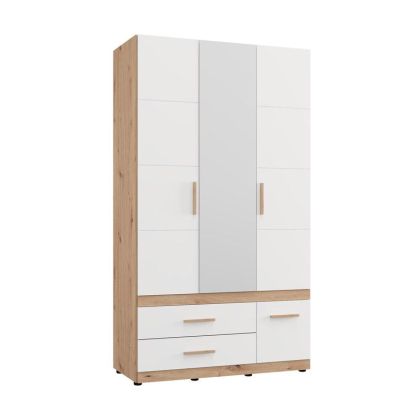 Wardrobe Dillon 3K3F1O H207 artisan oak-white 117X52X208CM
