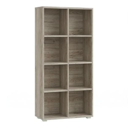 Bookcase Smart 8P, gray oak color, 74X25X146 cm