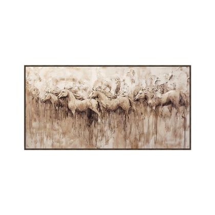 Painting on canvas FL50272 beige-brown-gold color 140X4X70CM