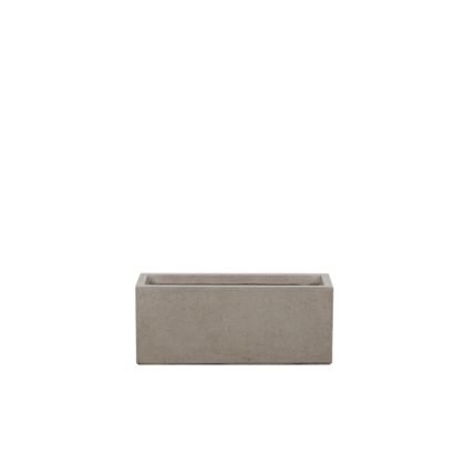 Small fiberclay pot, mocha color - rectangular - 50X20X20CM