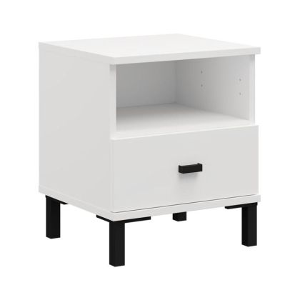 Нощно шкафче Salamis NO1F бял цвят 39X35X45СМ