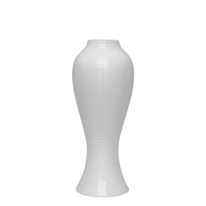 Floor vase white curved - 18.5X45.5CM 1/4KIB