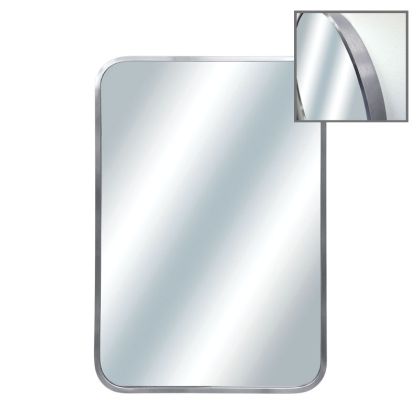 Rectangular wall mirror with silver aluminum frame - 50X70X4CM 1/6KIB