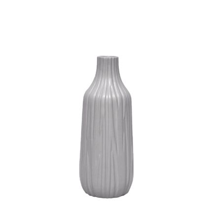 Light gray ceramic vase with stripes - 16X37.8CM 1/9KIB