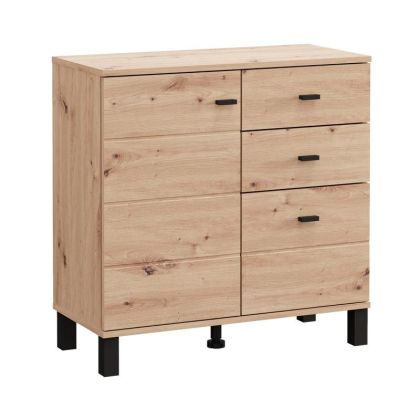 Chest of drawers 77 2K3F1V oak color Artisan 77X35X78CM
